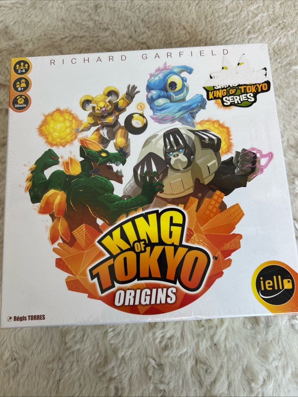 King of Tokyo Origins Kids Board Game - White with Orange Artwork